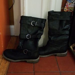 Charlotte Russe Mid calf extra wide black boots 7